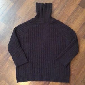 Brown 3/4 sleeve turtleneck sweater by George XL